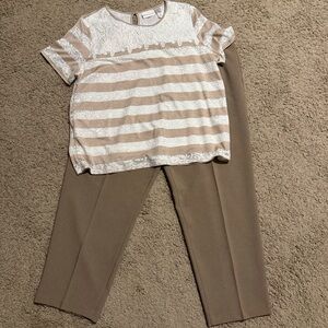 EUC Alfred Dunner/Alia set, top sz XL, pants size 18 short (approximate 27" in…